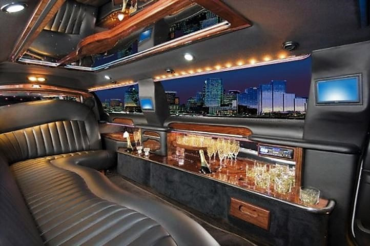 Lincoln town car Limousine interior for birthdays