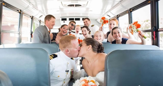 Wedding in School Bus